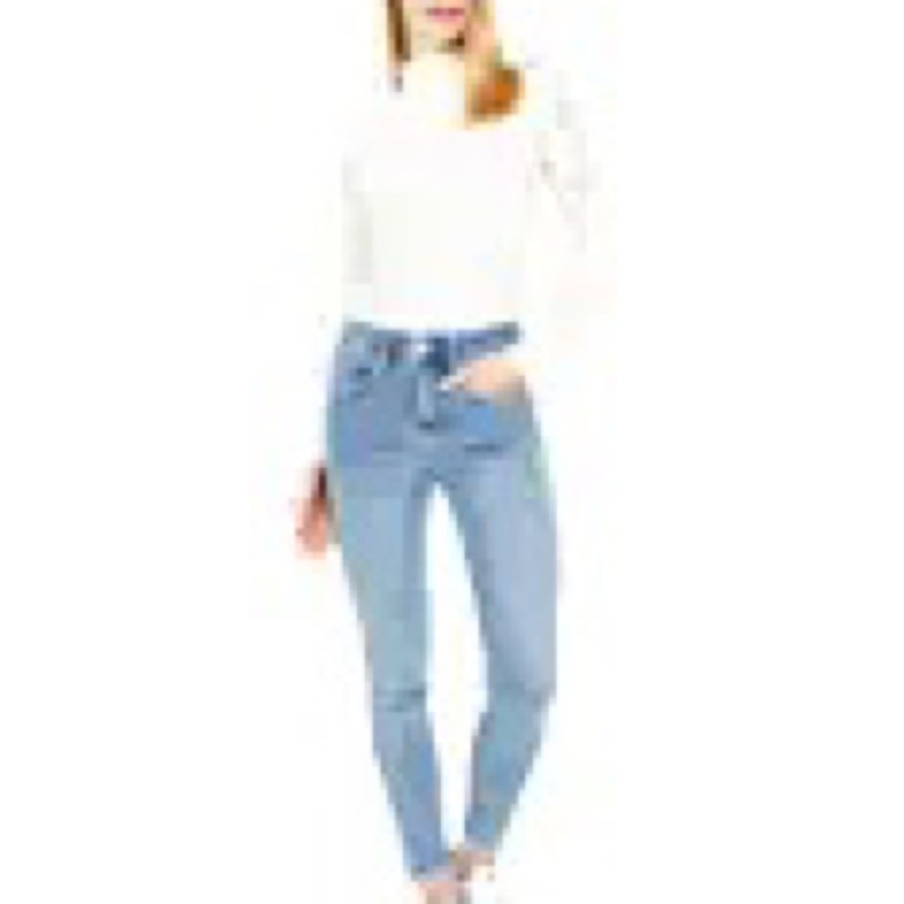 116- Free People NWT Size 27 Havana Blue Jeans Inseam 27 Waist 26 Rise 10